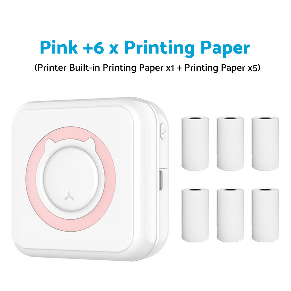 Mini Pocket Thermal Printer Suitable for Wireless Bluetooth Photo Paper