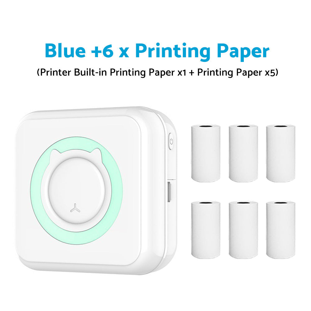 Mini Pocket Thermal Printer Suitable for Wireless Bluetooth Photo Paper