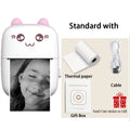 NNEOBA Portable Thermal Printer MINI - Wireless BT 203dpi Photo Label Memo Printing (Pink)